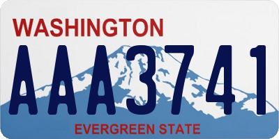 WA license plate AAA3741