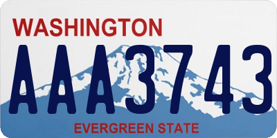 WA license plate AAA3743