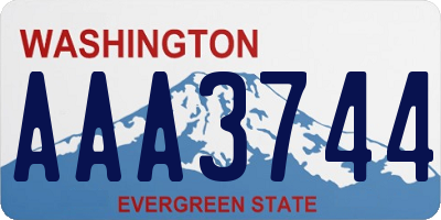 WA license plate AAA3744