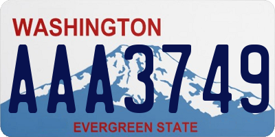WA license plate AAA3749