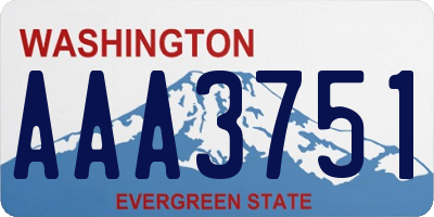 WA license plate AAA3751