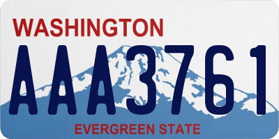 WA license plate AAA3761