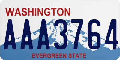 WA license plate AAA3764