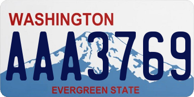 WA license plate AAA3769