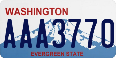 WA license plate AAA3770