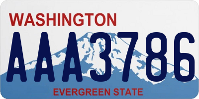 WA license plate AAA3786