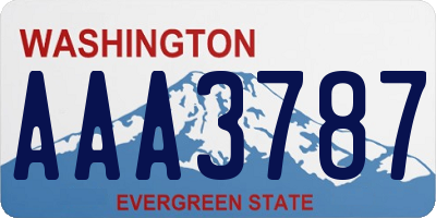 WA license plate AAA3787