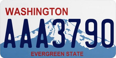 WA license plate AAA3790