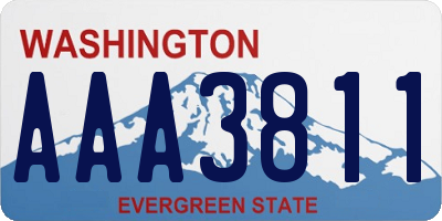 WA license plate AAA3811