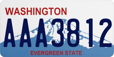 WA license plate AAA3812