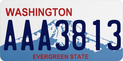 WA license plate AAA3813