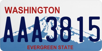WA license plate AAA3815