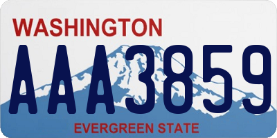 WA license plate AAA3859