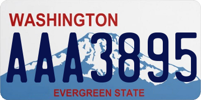 WA license plate AAA3895