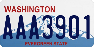 WA license plate AAA3901