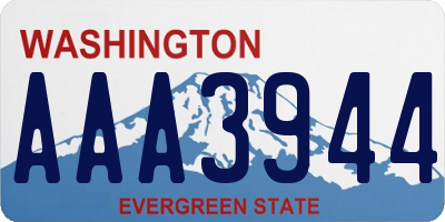 WA license plate AAA3944