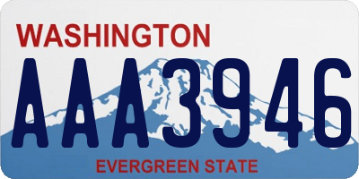 WA license plate AAA3946