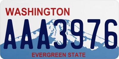 WA license plate AAA3976