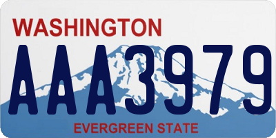 WA license plate AAA3979