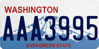 WA license plate AAA3995