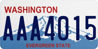 WA license plate AAA4015