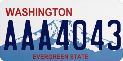 WA license plate AAA4043