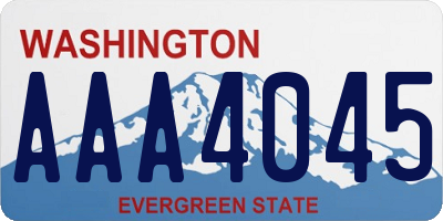 WA license plate AAA4045