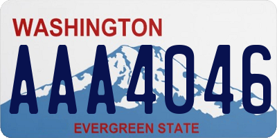 WA license plate AAA4046