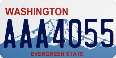 WA license plate AAA4055