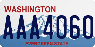 WA license plate AAA4060