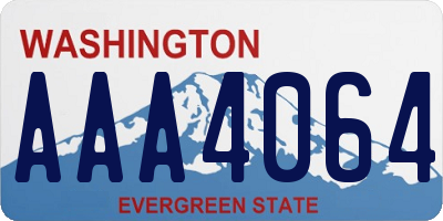 WA license plate AAA4064