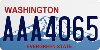 WA license plate AAA4065