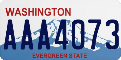 WA license plate AAA4073