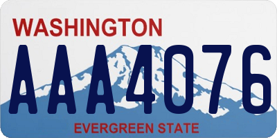 WA license plate AAA4076