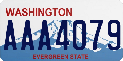 WA license plate AAA4079