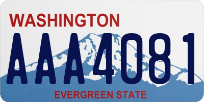 WA license plate AAA4081