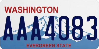 WA license plate AAA4083