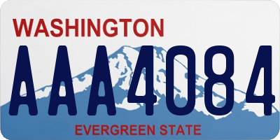 WA license plate AAA4084