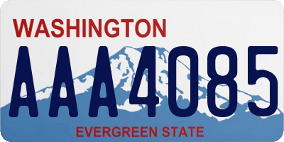 WA license plate AAA4085