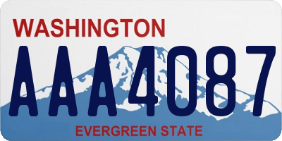 WA license plate AAA4087