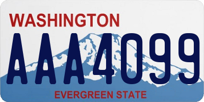 WA license plate AAA4099