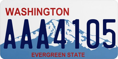 WA license plate AAA4105