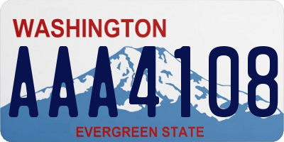WA license plate AAA4108