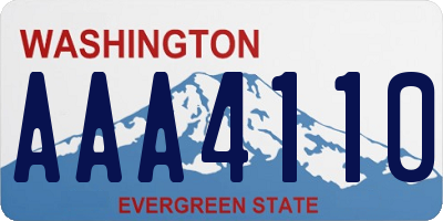 WA license plate AAA4110