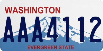 WA license plate AAA4112