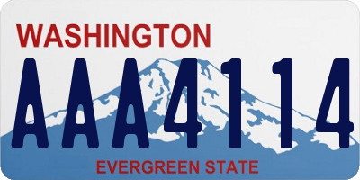 WA license plate AAA4114