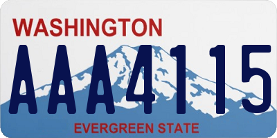 WA license plate AAA4115