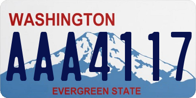 WA license plate AAA4117
