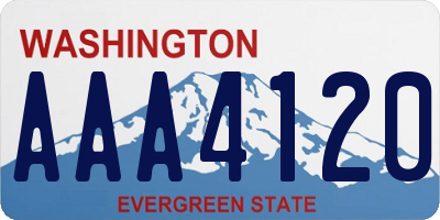 WA license plate AAA4120