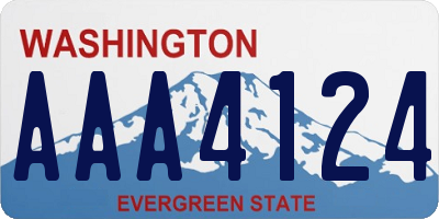 WA license plate AAA4124